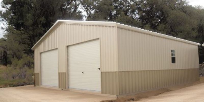30x40 2-Bay Metal 2-car Garage with Shop | Custom Kit Buildings