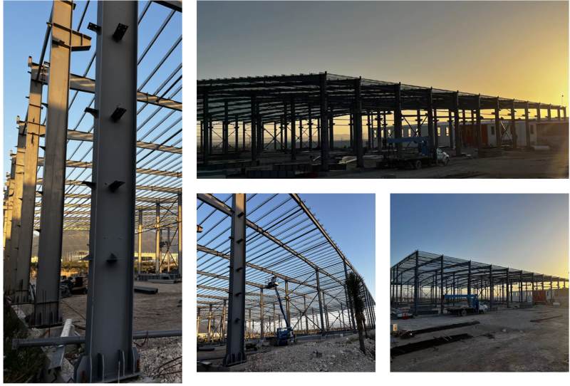 400 Tons Prefabricated Steel Structure Workshop in Mexico