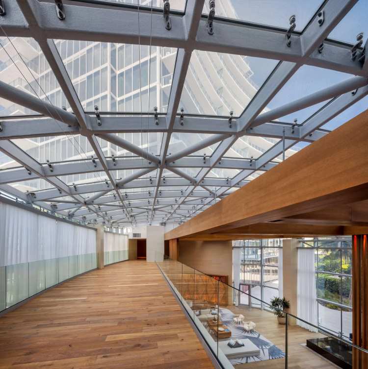 Atrium, Façade and Canopies For Beach Residences | Architecturally Exposed Steel