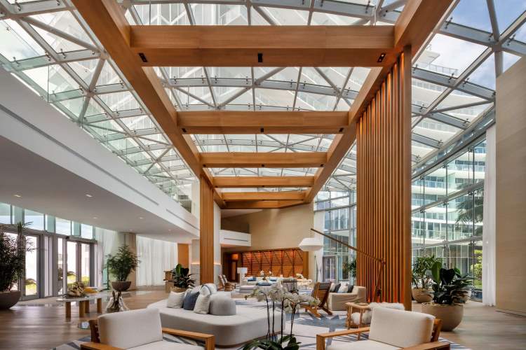 Atrium, Façade and Canopies For Beach Residences | Architecturally Exposed Steel
