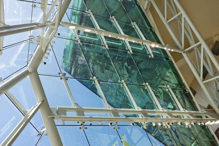 Atriums Point Supported Glass Façade Metal Works | Architecturally Exposed Steel