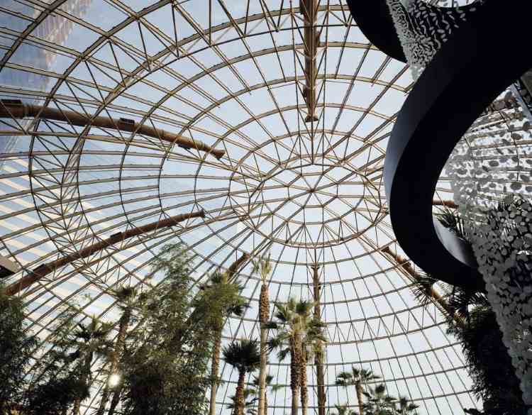 Atriums Single Layer Dome with Lightweight Trussing Structure | Architecturally Exposed Steel