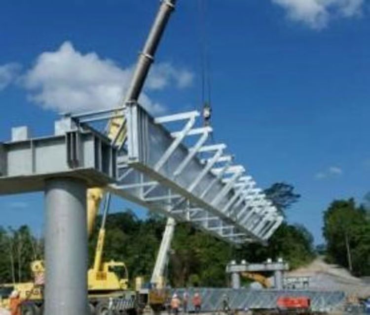 Oro Bridge Girder Frame works: Steel Bridge Installation in Papua New Guinea 