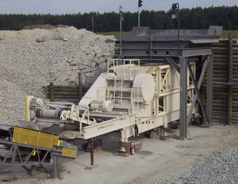 Primary crushing station utilizing a portable jaw plant, Feed&Discharge Conveyor Steel Structures