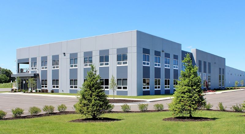 Custom Steel Office Building with Warehouse for Gourmet Factory:Main Warehouse Building