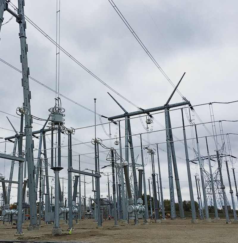 Electrical Steel Substation Structures in Steel Works: Static Pole Structures