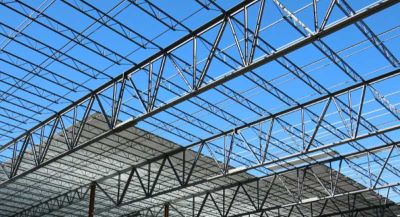 185-ft Steel Joists and Dovetail Deck For High School Gymnasium Building
