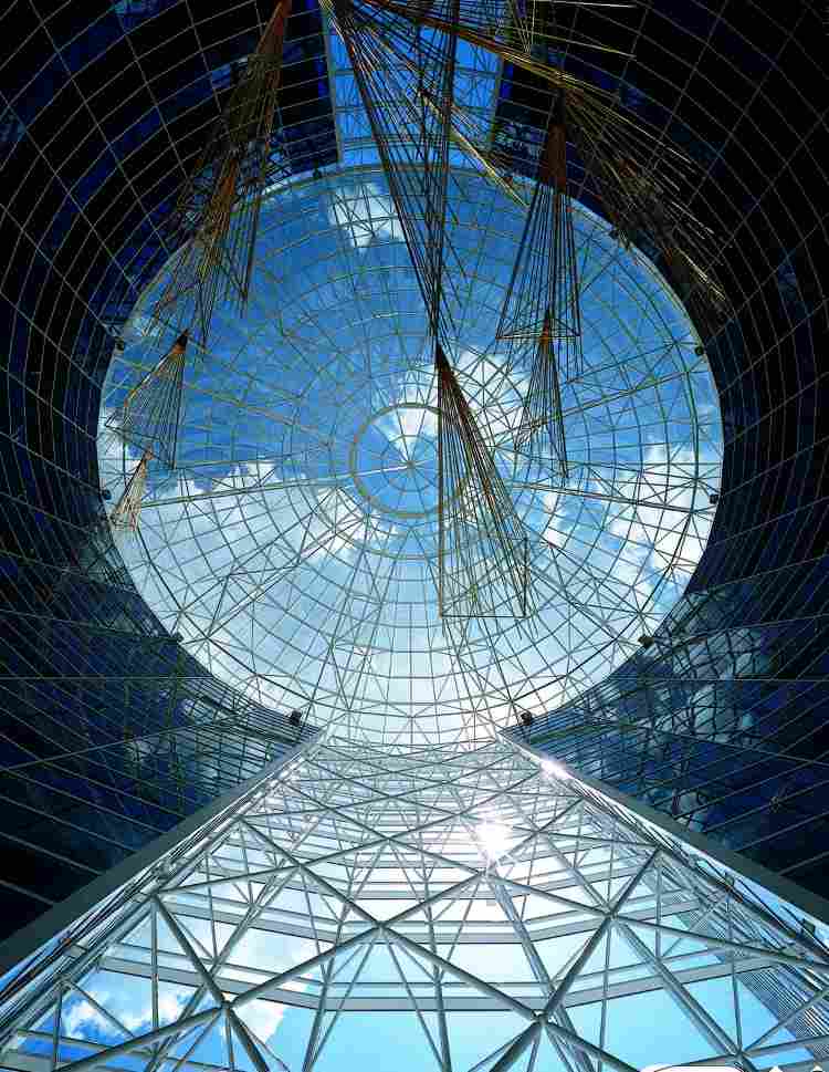 Large Span Domed skylight Atrium Space Frames | Architecturally Exposed Steel