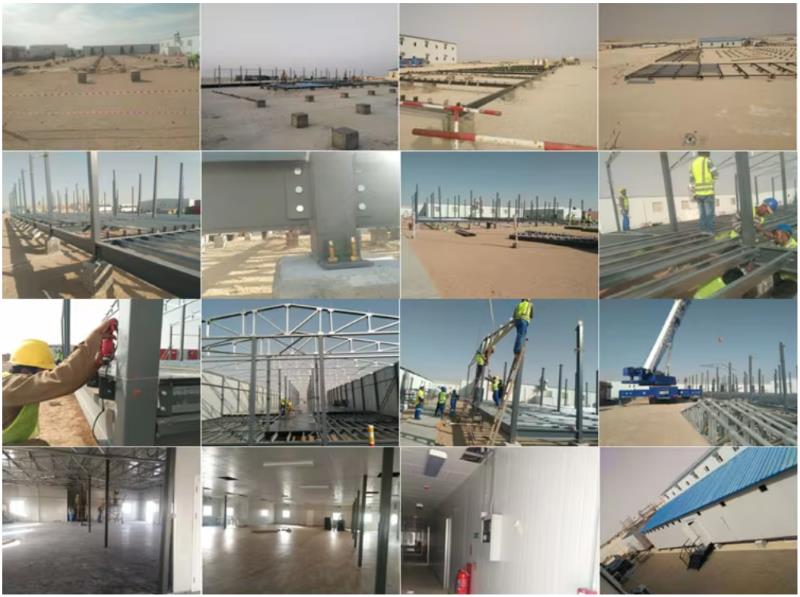 Light Steel Worker Labor Camp Houses,Saudi Arabia Second type-house is with steel chassis, put house on concrete blocks