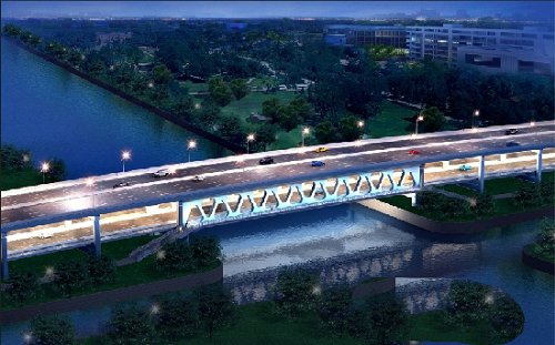 Over_Truss_Steel Bridges_for_vehicle_and_passenger_Over_Canal_Hangzhou China_02