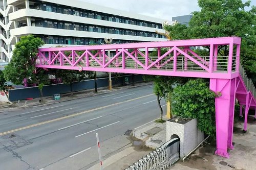 Passenger_Steel_Pedestrian_Foot_Bridge_with_stairways_and_ramps_Steel_Structure_China_footbridge_06