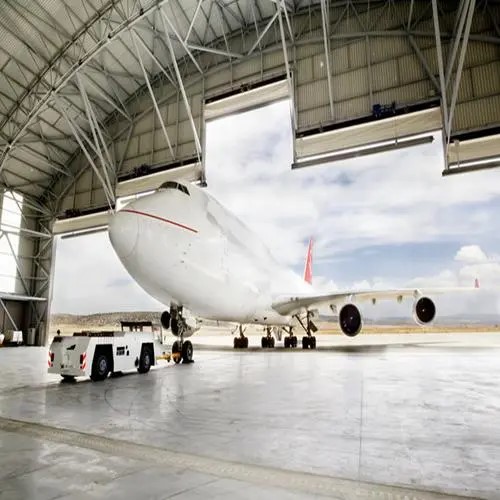 Prefab_Curve_Roofing_System_Steel_Aircraft_Hangars_With_Electrical_Slide_Doors_02