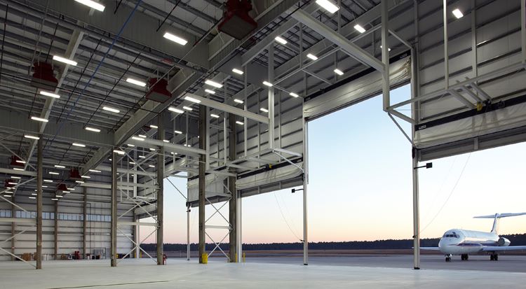 Province Aviation College Aircraft Hangar Steel Building With Megadoor: