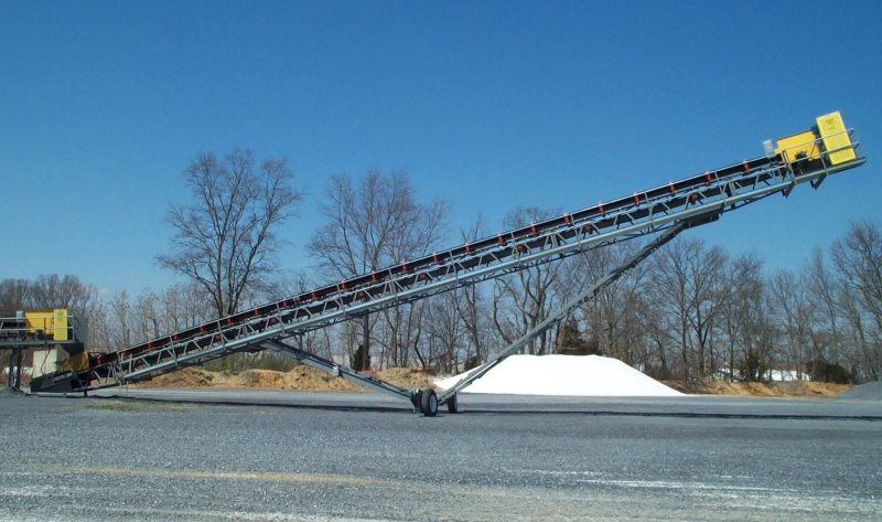 Screen Station Buildings and Screen Feed&Discharge Conveyors Steel Structures: 36” x 100’ Radial Stacker