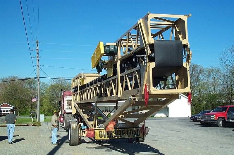 Screen Station Buildings and Screen Feed&Discharge Conveyors Steel Structures: 30” x 100’ Portable Folding Radial Stacker