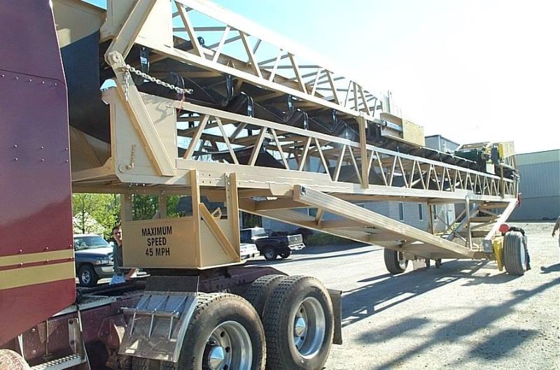 Screen Station Buildings and Screen Feed&Discharge Conveyors Steel Structures: 30” x 100’ Portable Folding Radial Stacker