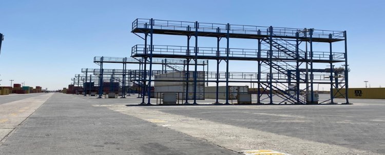 Steel Steel Reefer Racks for Staking Cold Storage Containers of Berths,Umm Qasr,Iraq: Completion of Installation